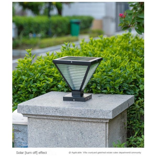 Durable Led Solar Powered Pillar Light Waterproof Electric Lamp Post for Outdoor Column