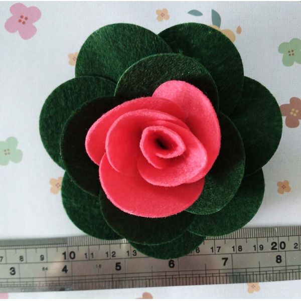 Beautiful Rose Fabric Daisy Flowers , Custom Fabric Flowers For Dresses