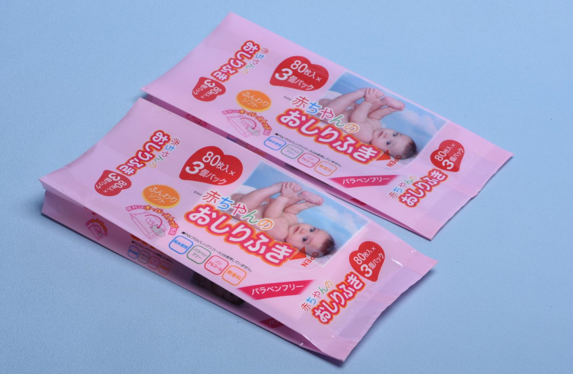 Gravure Printing Plastic Stand Up Packaging Bags For Towelettes Packing