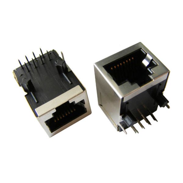 Tab Down RJ45 Connector Port , RJ45 Pass Through Connector Modular Jack