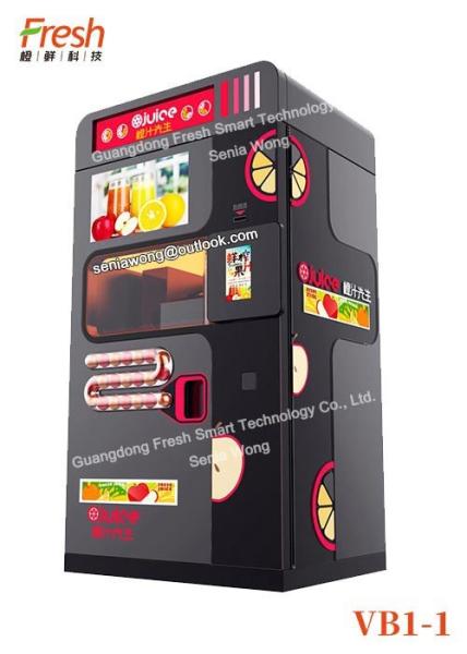 Manufacturer Prices 110V Orange Fresh Fruit Squeezing Orange Mixed Juice Vending Machine for Sale with Coin Acceptor