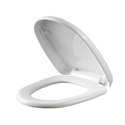 Toilet Seat Cover Solid Color Soft Closing PP Plastic Different Hinge Available From Xiamen China