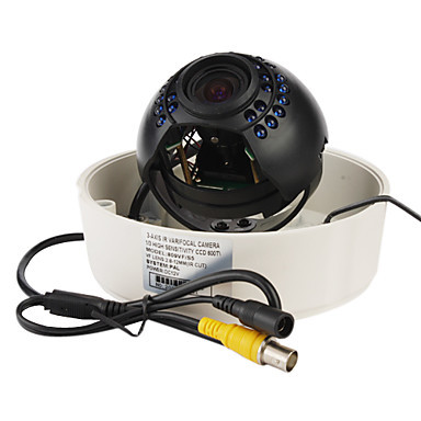 3-Axis Vandal-proof IR Dome Camera with 2.8~12mm Varifocal Lens