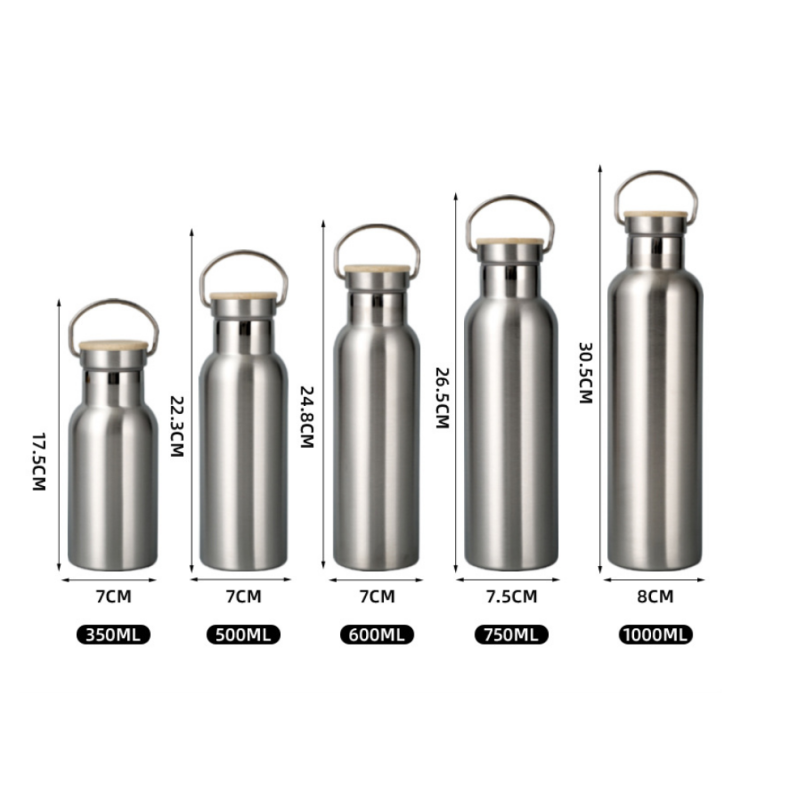 17oz 25oz Handle double insulated stainless steel water bottle Leakproof Lid Metal