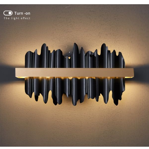 Modern led wall sconce light gold/black bedroom living room luxury wall light（WH-OR-67)