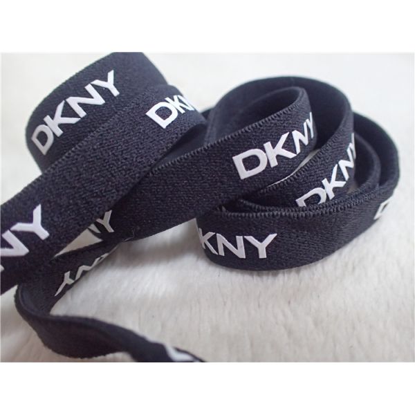 Black Underwear Elastic Band With Printing White Silicone Logo Environmental Protection