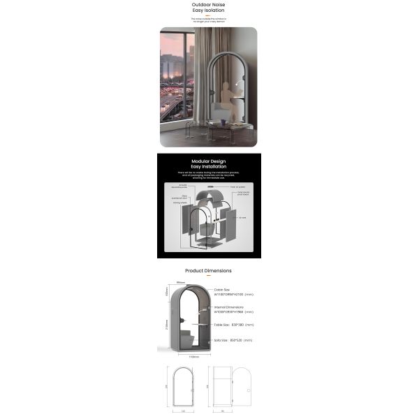Wall Mount Study Sound Isolation Booth Soundproof Booth For Home