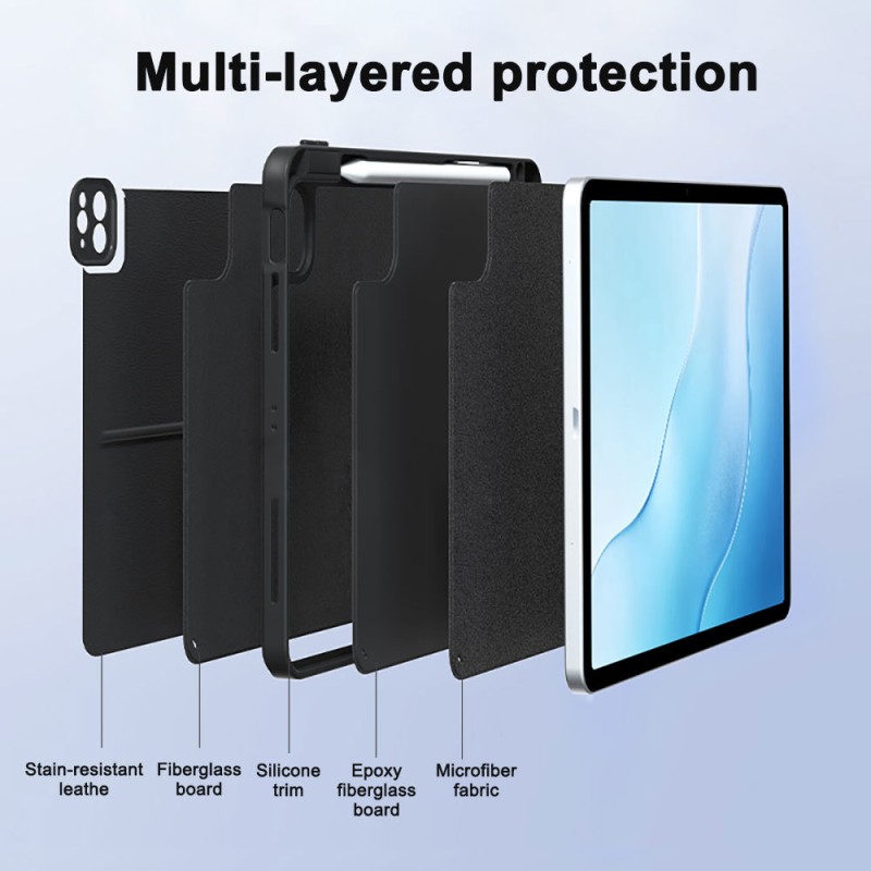 OEM Detachable Magnetic Backlit Keyboard Case Wireless Keyboard With Built-in Trackpad for iPad 10/10.9/11 Inch A16
