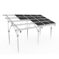 Solar Mounting System Ground Mounting Bracket Carbon Steel Structure For Solar Panel Support Ground screw