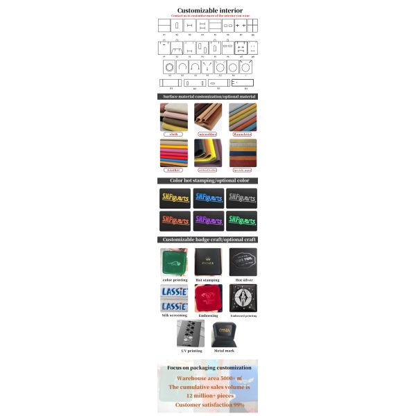 Caja de almacenamiento de joyas de lujo caja de joyas de color azul oscuro