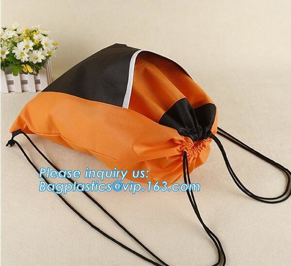Custom made printed non woven fabric drawstring shoe dust carrier bag with logo/wholesale nonwoven cheap carry travel sh