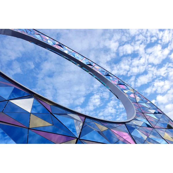 Hotel Metal Circle Stainless Steel Sculptures Large Decorative Colored