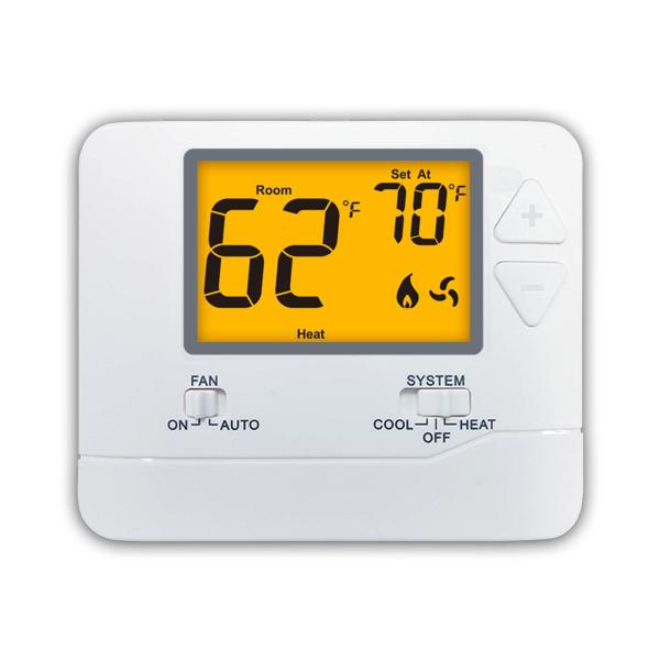 Installation facile Thermostats électroniques de pièce montés sur le mur avec 1 étape de chauffage/1 de refroidissement