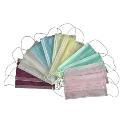 Customized Colors Disposable Non Woven Face Mask CE FDA Certification
