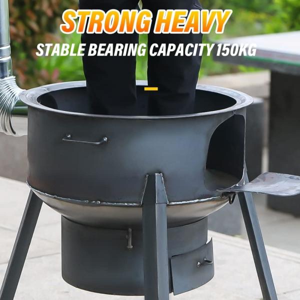 Camping Firewood Stove, Cast Iron Outdoor Wood Burning Stove Portable Detachable Camp Stoves, Accessories Outdoor