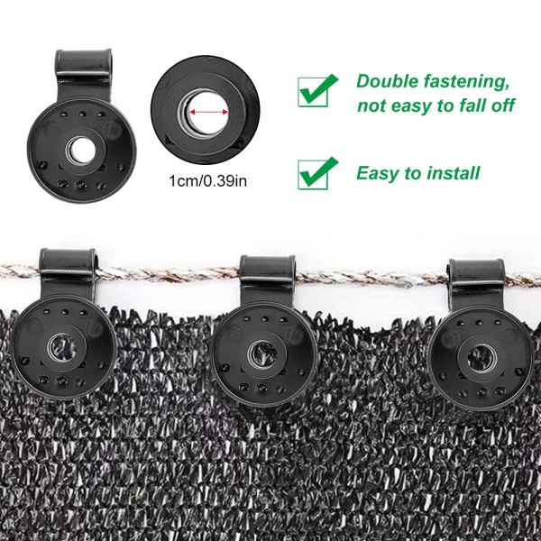 Shade Cloth Clips Heavy Duty Lock Grip for a Variety of Sun Shade Net and Plastic Mesh Clip