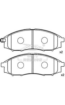 Nissan Paladin Carbon Ceramic Brake Pads D830 , Front 41060-7Z025