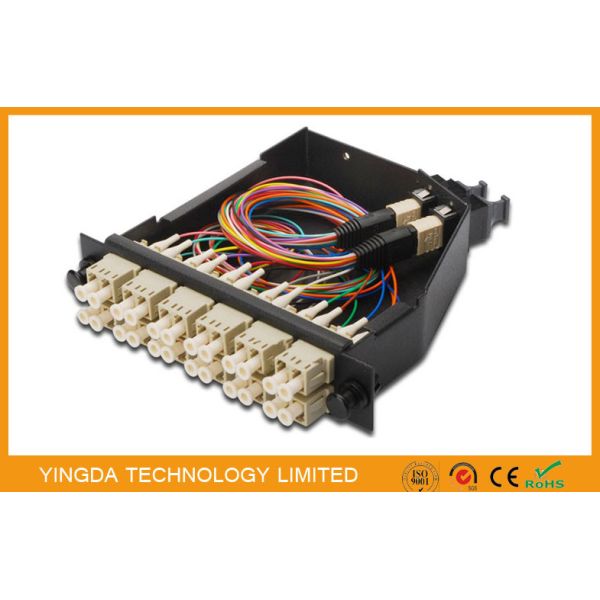 MTP カセット モジュール MPO -12 LC の複式アパートのヒュドラ ケーブル、12 の x LC の二重モジュールへの MTP