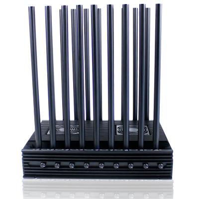 18 Antennas 2G 3G 4G 5G GPS WIFI RF LOJACK Signals Jammer with 6-10W output power per band and 6-7dbi Omni-directional antennas