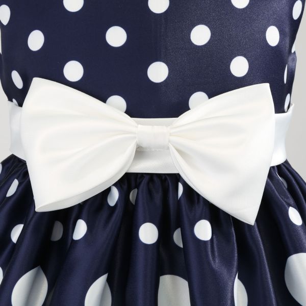 Summer Children's Clothing Girls Polka Dot Dress Holiday Party Evening Dress