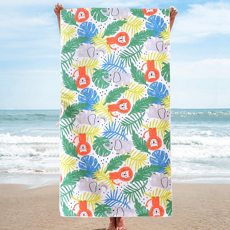 Quick Drying Sandproof Oversized Microfiber Beach Towel 200gsm