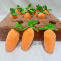 Jouet bourré par peluche de carotte de traction de jardin pour la formation de reniflement d'interaction d'animal familier
