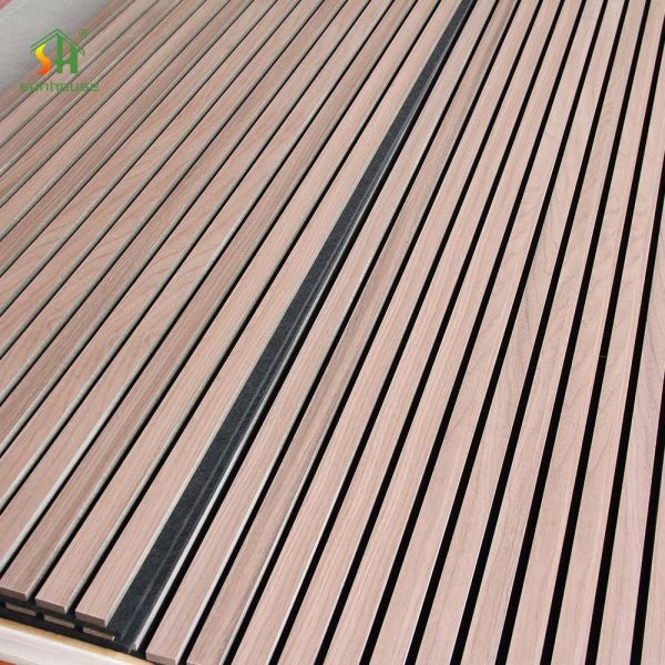 Acoustic Slat Wall Panel with Noise Reduction Coefficient 1.1 More Than 5 Years Warranty and 3D Model Design