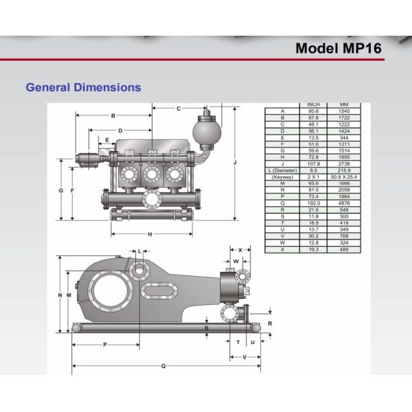 WEATHERFORD MP16 MUD PUMP; WEATHERFORD MP10 MUD PUMP; WEATHERFORD MP-8 MUD PUMP, F1600HL MUD PUMP; WEATHERFORD MP-5 MUD PUMP