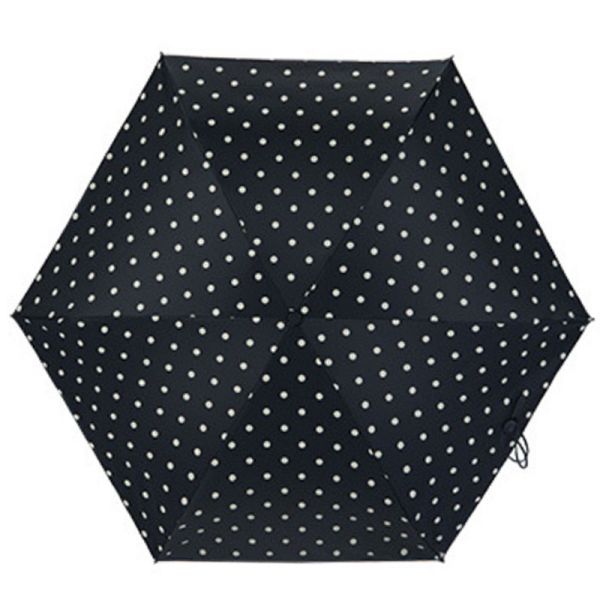 5.6 Inch Length Custom Black Coating Panel Umbrella 6 Folded Customized Printing Logo