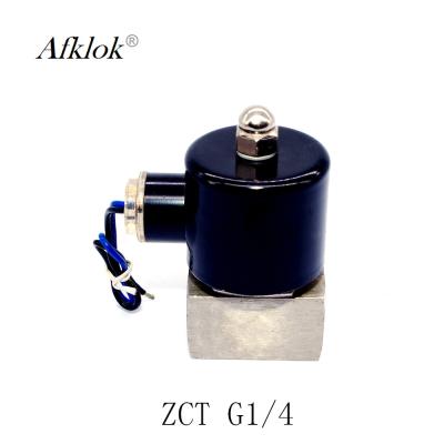 Stainless Steel Lpg Gas Solenoid Valve 1/4 Inch Media Temperature ≤150℃