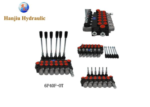 Soupapes de commande directionnelles hydrauliques manuelles 20L/Min au retour et au flottement de détente de retour de ressort de bobine de 200L/Min 1-12