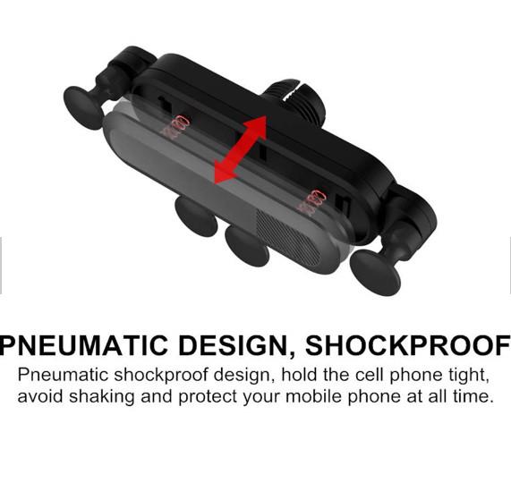Universal Vent Mount Cell Phone Holder Black Compact Dash Mount Phone Holder