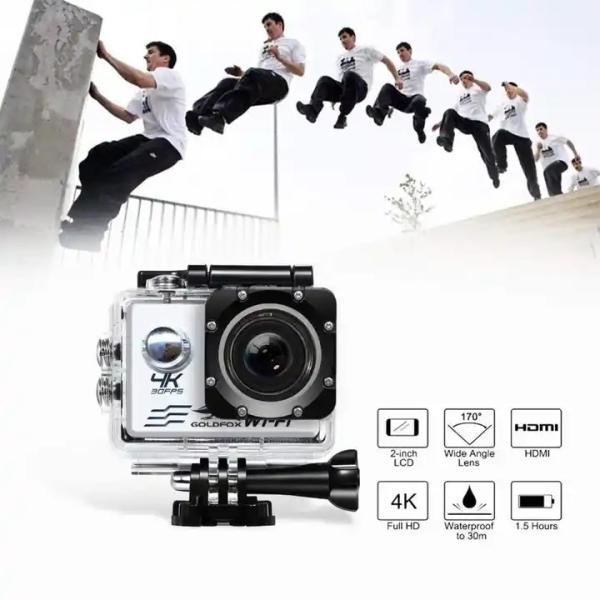 4K WiFi H9R Waterproof Sports Camera 1080P Durable ABS Material