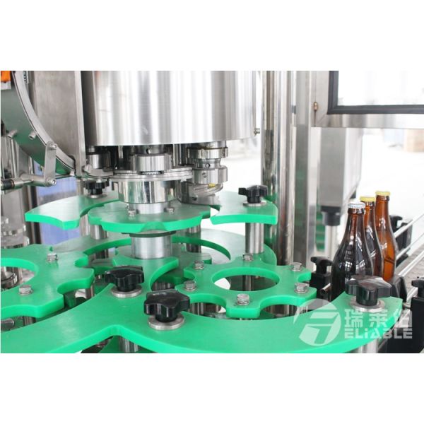 3 In 1 Automatic Glass Bottle Filling Machine For 300 ~ 1500ml Bottled Beer