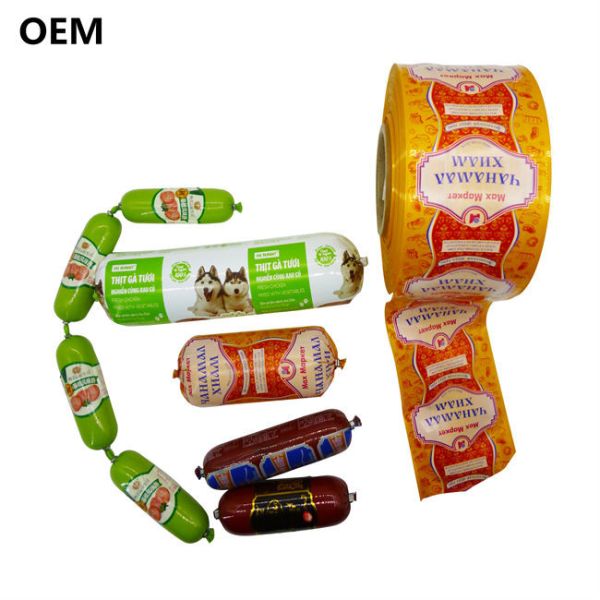 HALAL Food Grade Customized Logo Printed Nylon Sausage Casings 20-100mm Caliber for Meat Processing