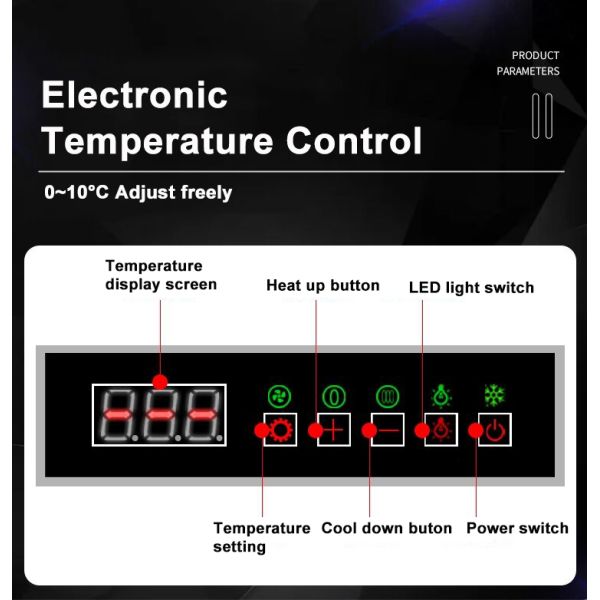 Luxury Black N Door Cold Drink Display Commercial Beverage Cooler