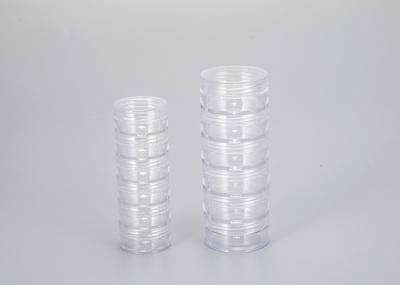 Frasco cosmético plástico da parede grossa com as tampas transparentes 5g 10g empilháveis