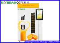Le distributeur automatique sain de processus évident de jus d'orange de Juicing Wifi invente le paiement de billets de banque