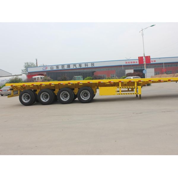 Container à lit élevé, châssis à 4 essieux, remorque de 20 40 48 53 pieds pour le transport de conteneurs