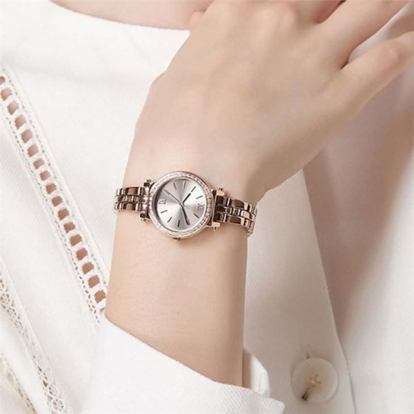 Tempered Glass Alloy Wrist Watch Belt Female Waterproof Sandblasted Dial