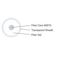 Gaine transparente optique invisible du câble G657 de fibre de FTTH d'intérieur câblant 0,9 PVC de 1.2mm