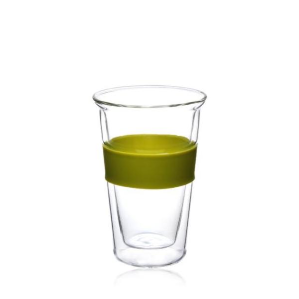 Factory direct sale Heat Resistant Hot Beverage Double Wall Glass with Silicone Transparent with dome cover coffee cup