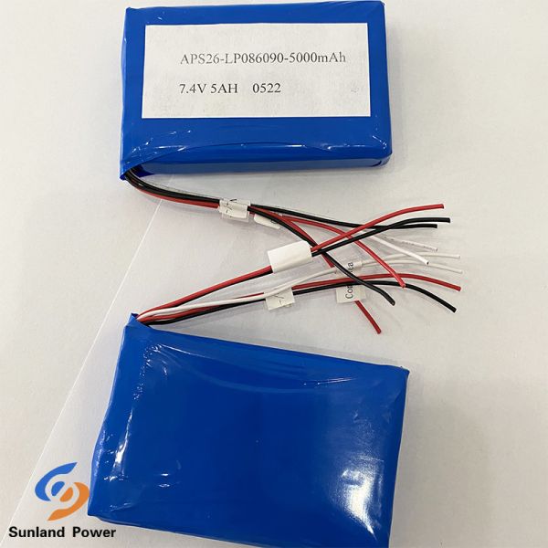7.4V 5AH LP806090 2S1P Полимерные литиево-ионные батареи Функция I2C с топливным калибровкой
