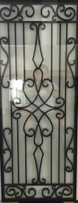 Acid Etched Decorative Door Inserts Wrought Iron Glass Door Inserts 20mm 2m