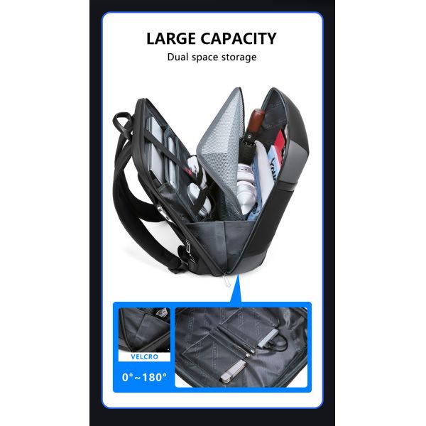 Fermeture à fermeture à glissière sac à dos d'affaires imperméable à l'eau