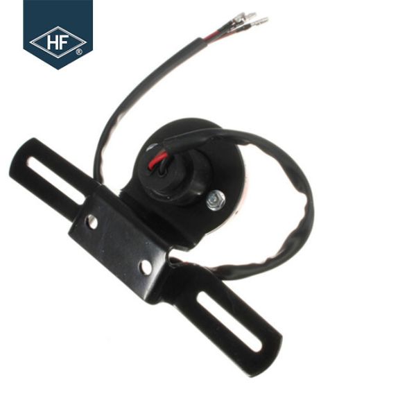 Round Black Amber Metal Aftermarket Motorcycle Lights For ATV Dirt Bike Cafe Racer