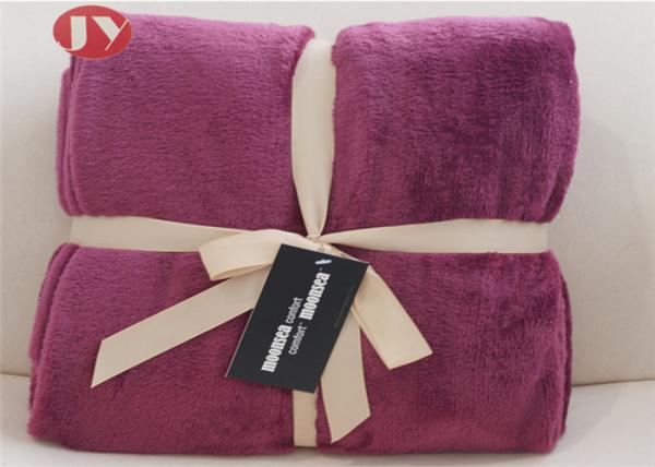 OEM/ODM Logo Luxury Flannel Polyester Fleece Blanket All Season Luxurious Gift Packing Soft