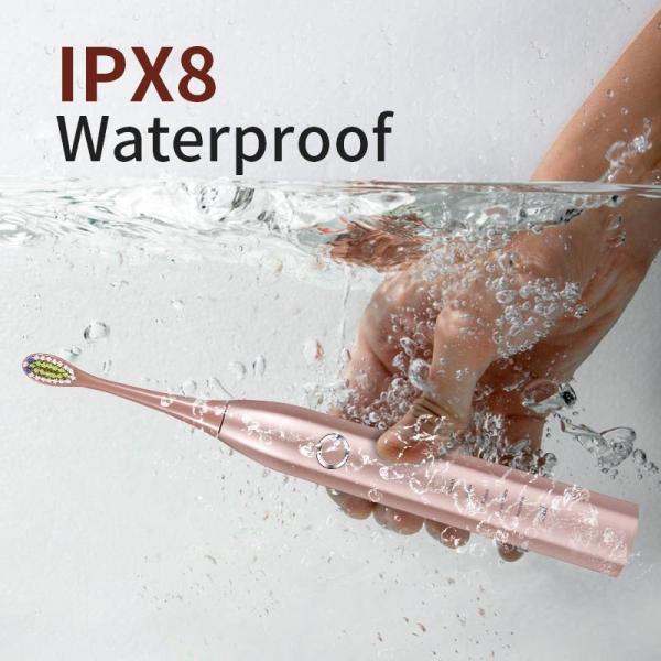 IPX7 Waterproof Rechargeable Electric Toothbrush With 1200mAh Lithium Battery