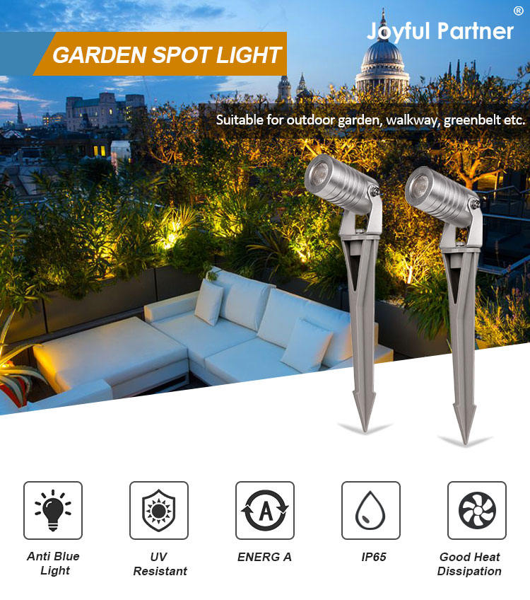 Одноцветные садовые шпиковые огни IP65 Декоративные наружные светодиодные ландшафтные огни