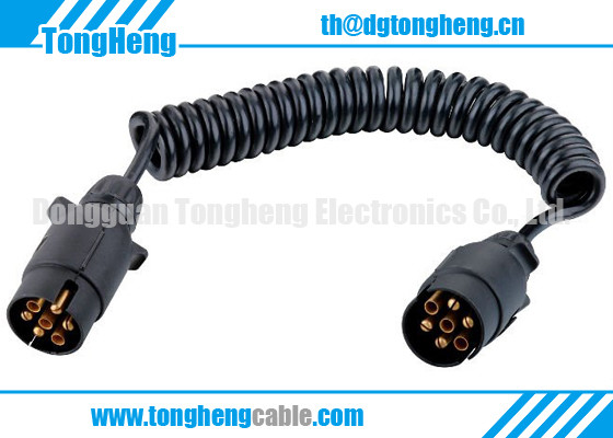 Abrasion Resistant Polyurethane PUR Coated Spiral Power Cord